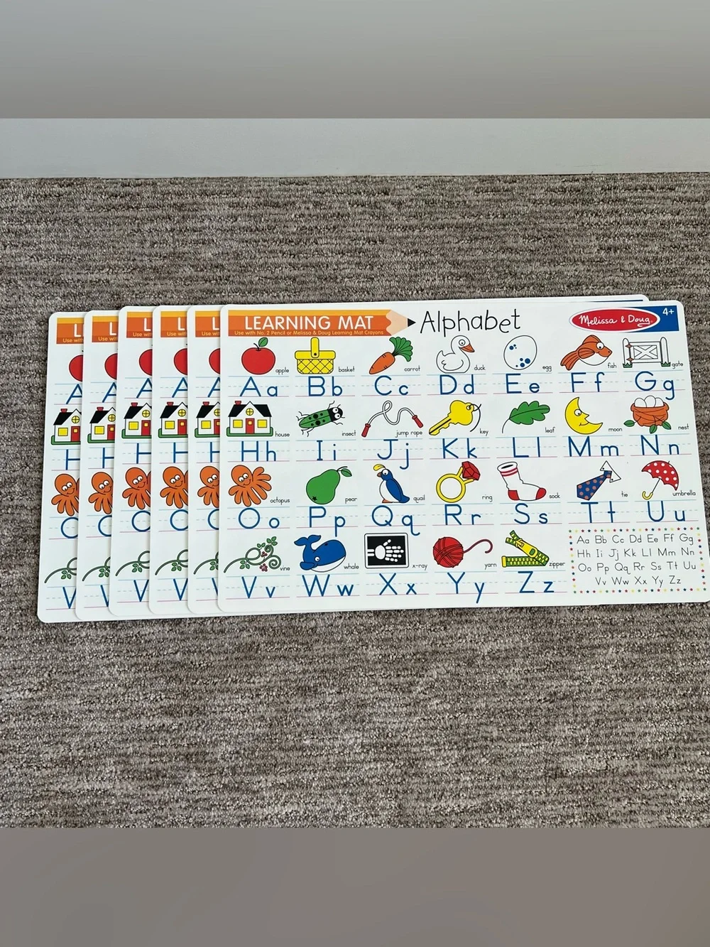 NWT Melissa & Doug Bundle of 6 Alphabet Learning Mats